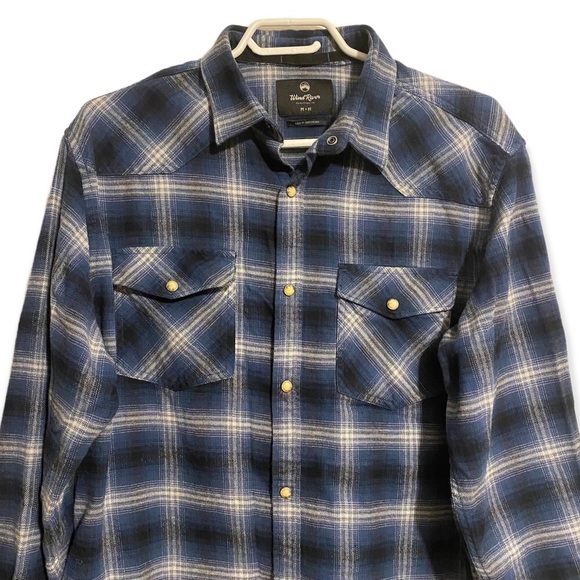Wind River Blue Plaid Flannel Button Down Shirt - Picture 9 of 9